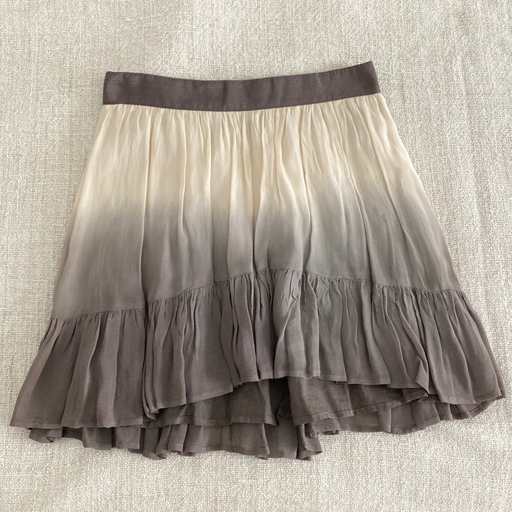 Topshop high low ombre gray mini skirt